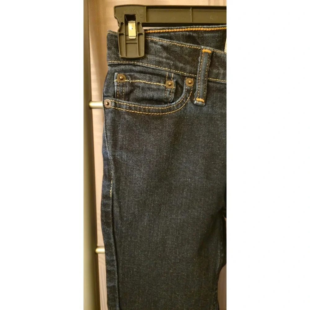 Abercrombie Kids Dark Wash Skinny Jeans Size 7/8 Adjustable Waist Indigo Denim